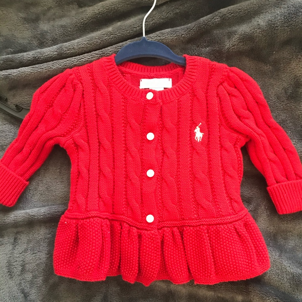 Ralph Lauren cable knit peplum sweater